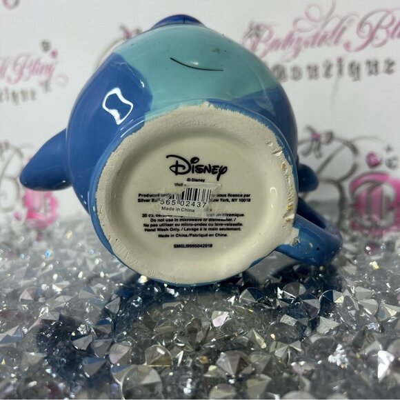 Disney mug cup glassware drinkware drinks big ears Blue Stitch Character Mug - Picture 8 of 8